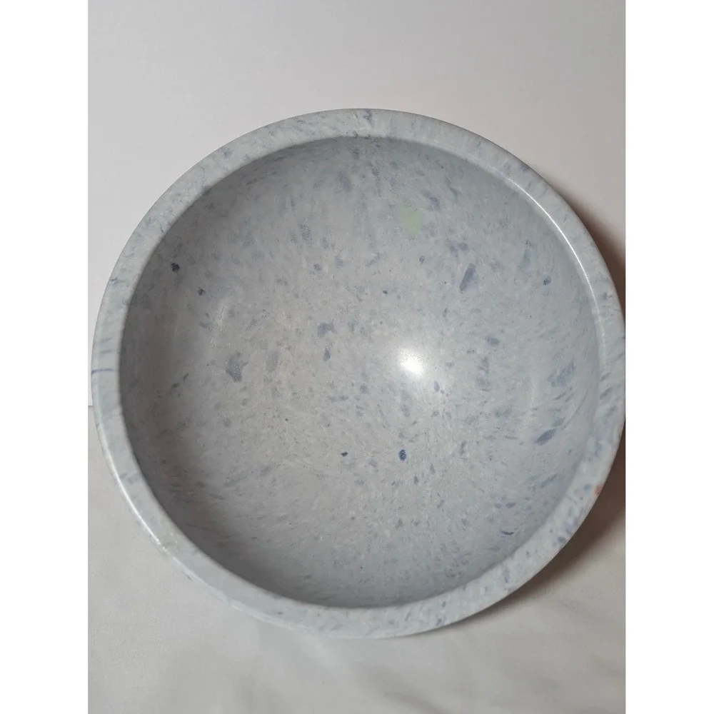 Vintage Melmac Melamine Light Blue & White Speckled Confetti Mixing Bowl 10